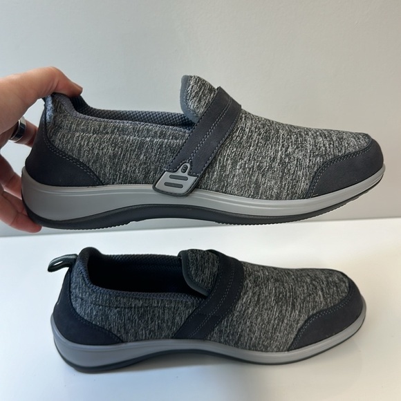 Orthofeet 822 Quincy Stretch Gray Orthotic Slip On Shoes Womens 11X-Wide (2E) - Picture 13 of 15